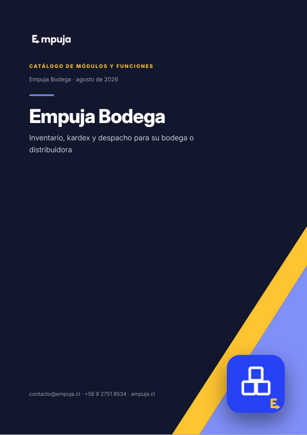Portada del catálogo de Empuja Bodega