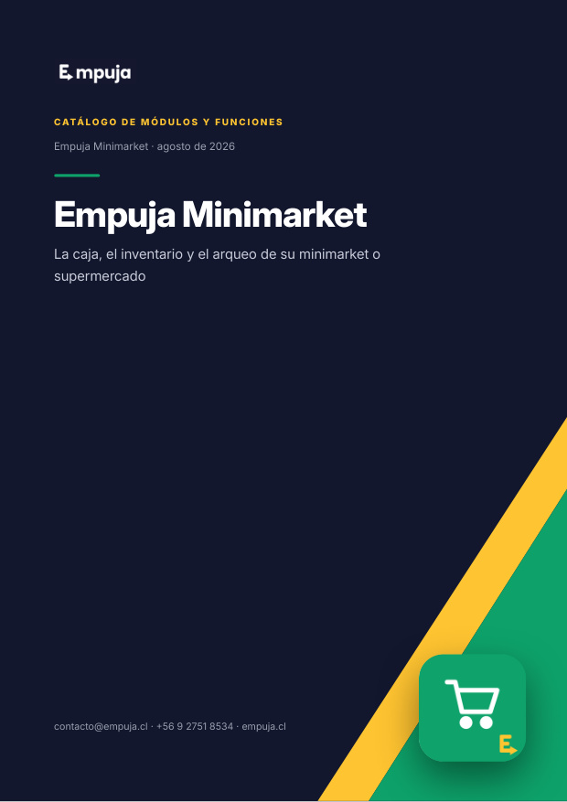 Portada del catálogo de Empuja Minimarket