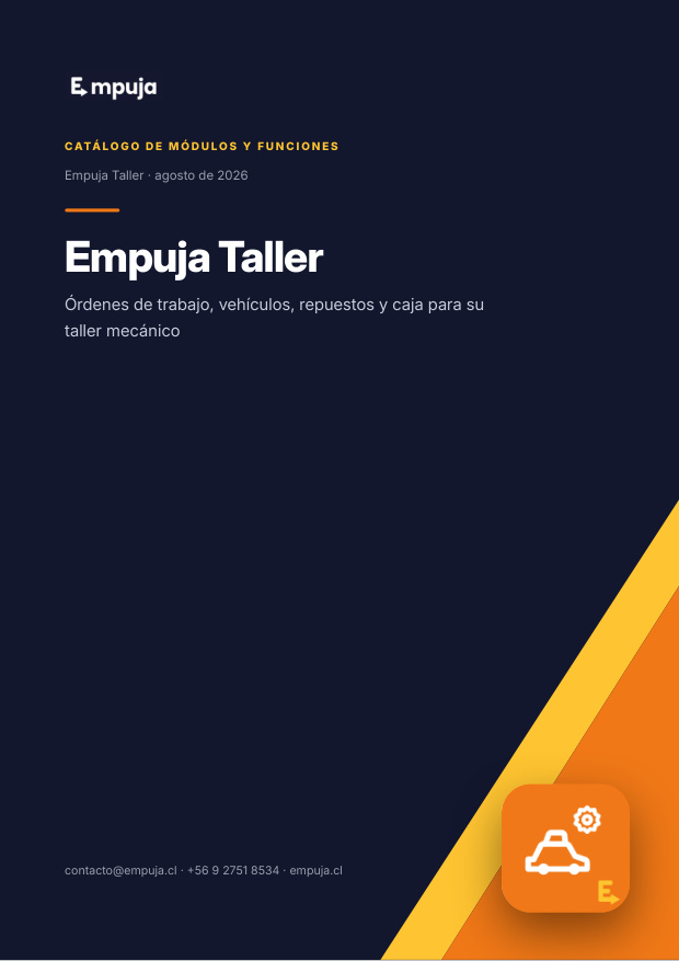 Portada del catálogo de Empuja Taller